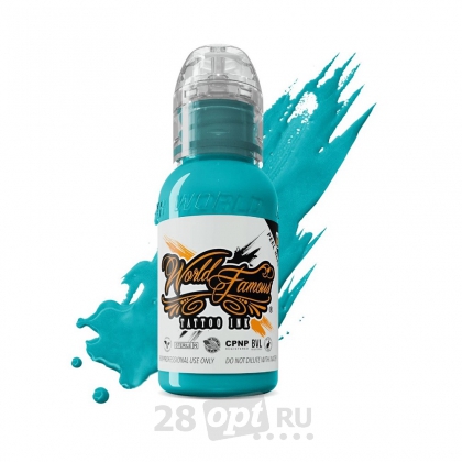 Краска для художественной татуировки World Famous Tattoo Ink, Miami Blue, 15 мл