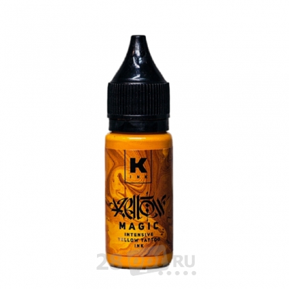 Краска для художественной татуировки КРАСКА Tattoo Ink, Yellow Magic intensive yellow, 15 мл