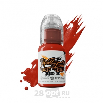 Краска для художественной татуировки World Famous Tattoo Ink, Red Hot Chili Peper, 15 мл