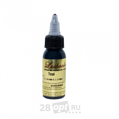 Уцененный товар Краска для художественной татуировки LushColor, Teal, 30 мл