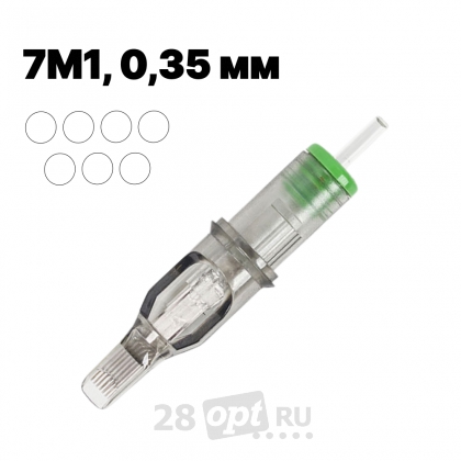 Картриджи для художественной татуировки EZ Revolution CT1207M1-1 Magnum 7, 0,35 мм, коробка 20 шт.